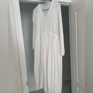 Zara embroidered white dress.